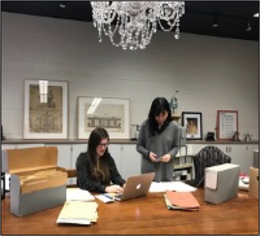 Mayo Kawaguchi and Jennifer Burton at the Toronto District School Board Archives